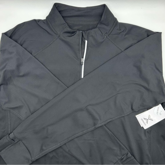 Xersion Women's Black Long Sleeve Quarter-Zip Pullover Size XXL - Picture 9 of 11